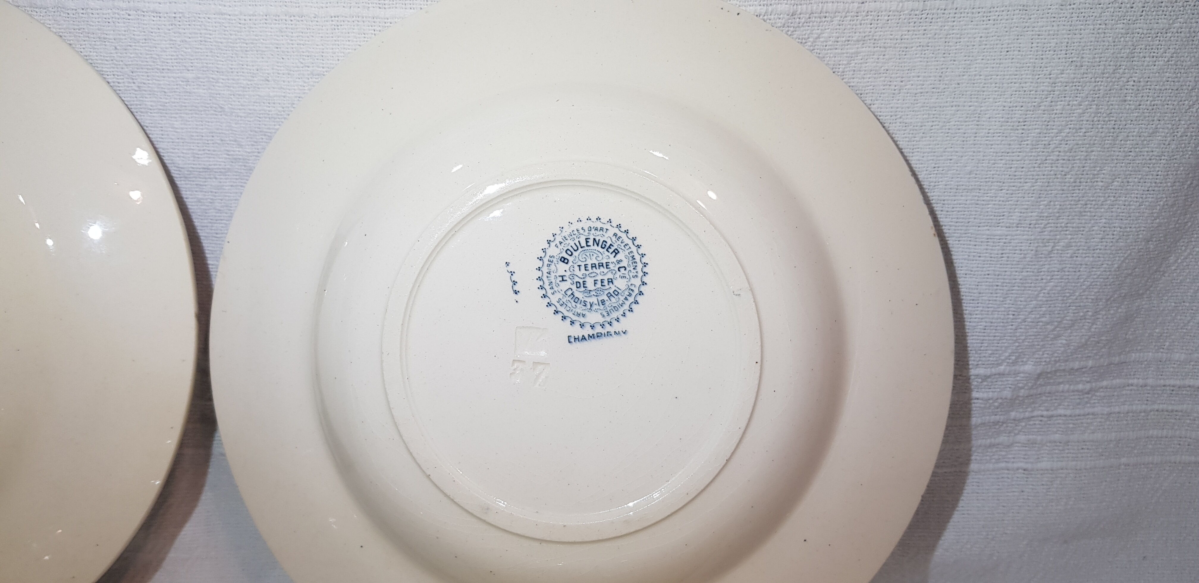 6 tablespoons in earthenware from Choisy the Champigny model King, iron earth