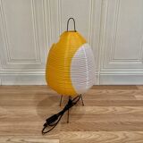 Yellow lamp "Paper and metal design".