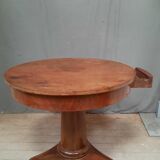 Restoration pedestal table with central barrel