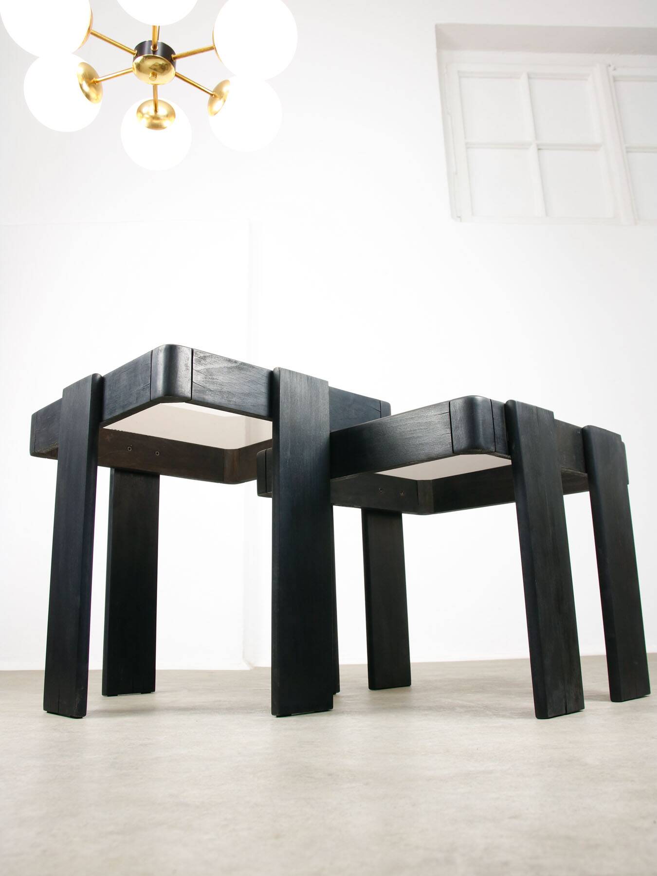 Vintage Nesting Tables by Gianfranco Frattini, Set of 2