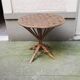 Ancienne Table en Bambou & Feuilles de Palmier Tressées
