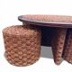 Coffee table and 4 stools in the style of Audoux & Minet.