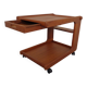 Large Rollable Teak Bar Cart, 1960s