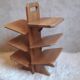 Solid oak bookcase magazine holders 80s