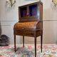 Louis XVI/18th century mahogany roll-top desk forming a display case