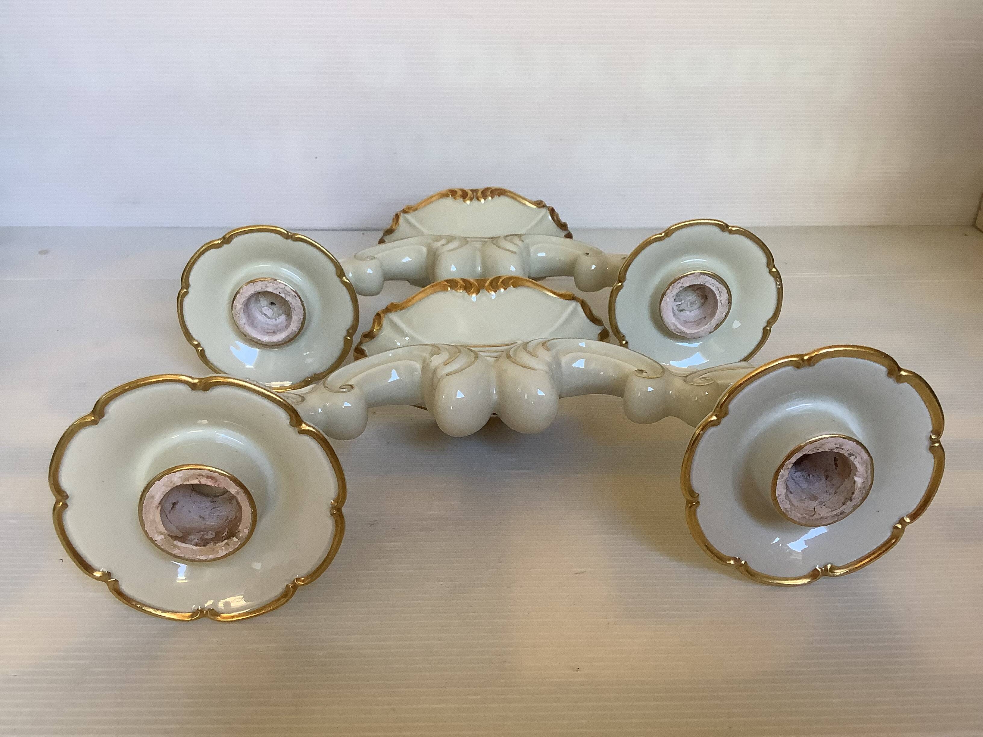 Pair of double candlesticks Bavaria Edelstein