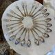 Series of 12 forks and 12 silver metal spoons