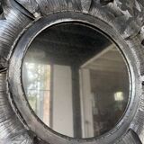 Vintage Mexican metal large mirror