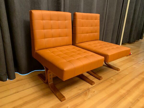 Paire de fauteuils par Ludvik Volak, drevopodnik holesov, tchécoslovaquie, années 1960