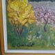 Oil painting on cardboard "Spring at the Black Virgin" signed Louis Combalot