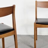 Set Of 4 Midcentury Danish Style Teak Chairs.