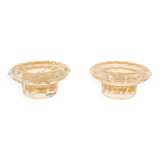 2 clear glass candle holders from Reims
