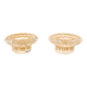 2 clear glass candle holders from Reims