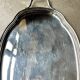 Oval silver-plated metal tray