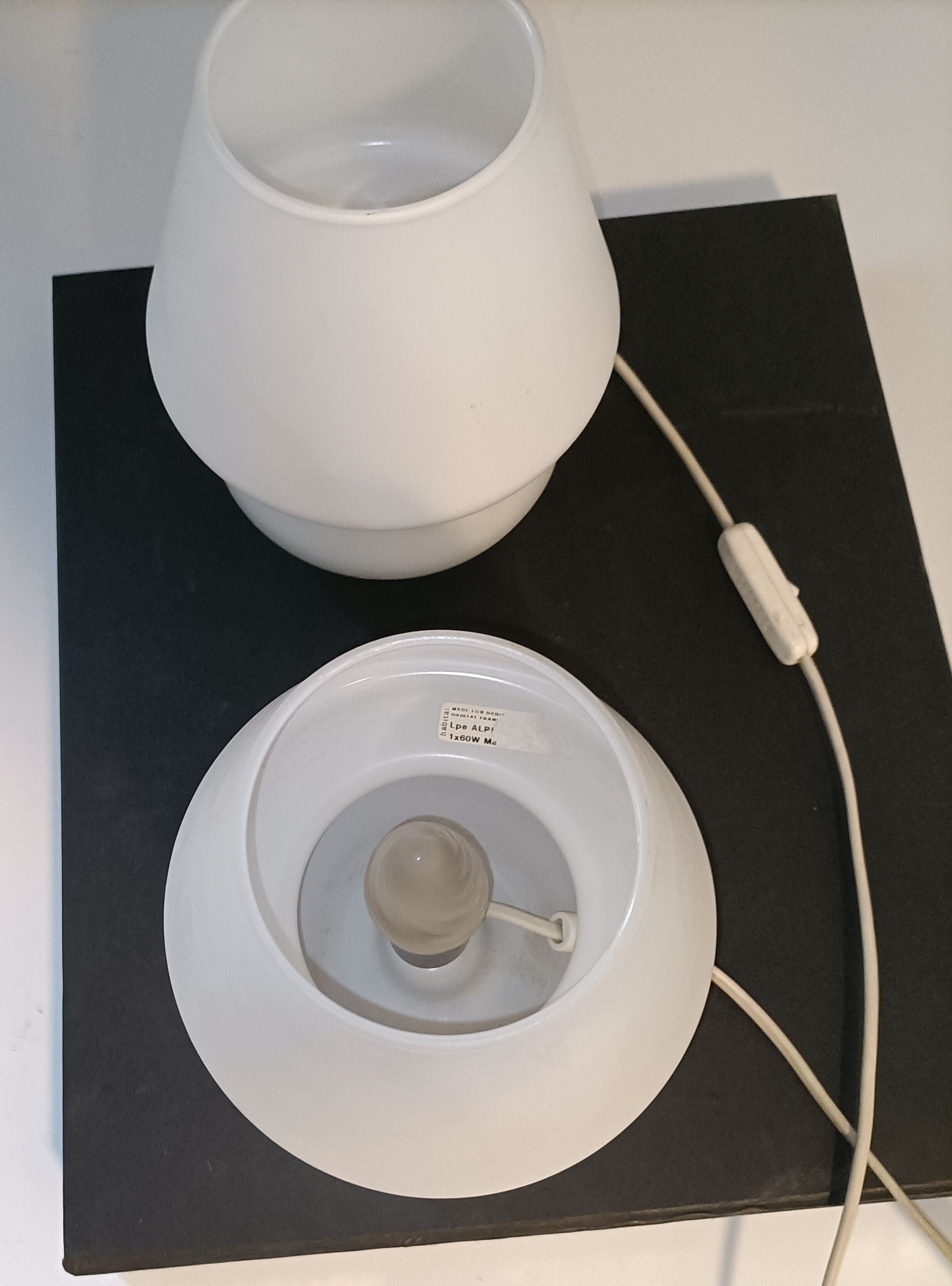 Pair of lamps Habitat Vintage model Alpha 2 1980's