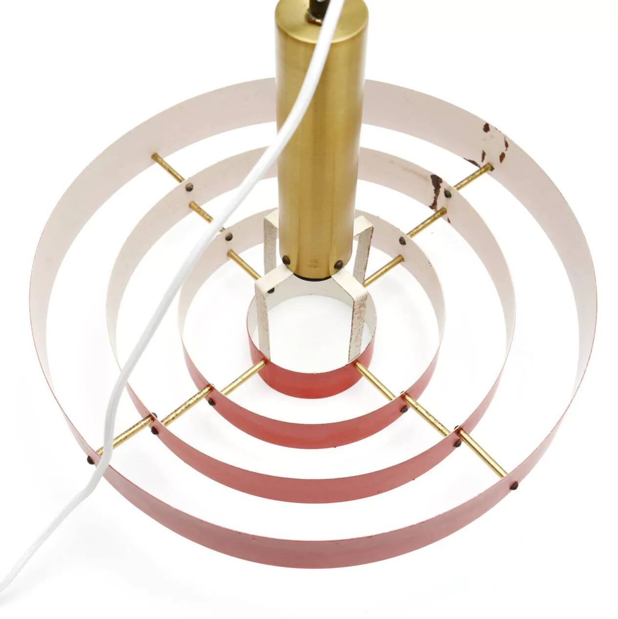 Red Scandinavian lamp, Denmark 1960s