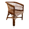 Vintage squared wicker children's chair