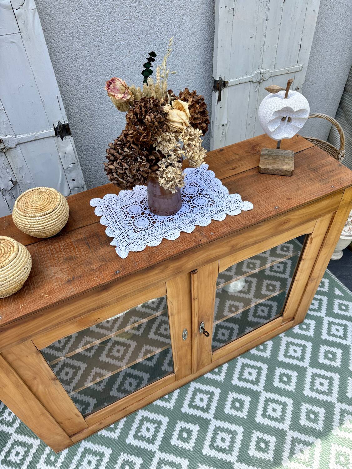 Raw wood display case