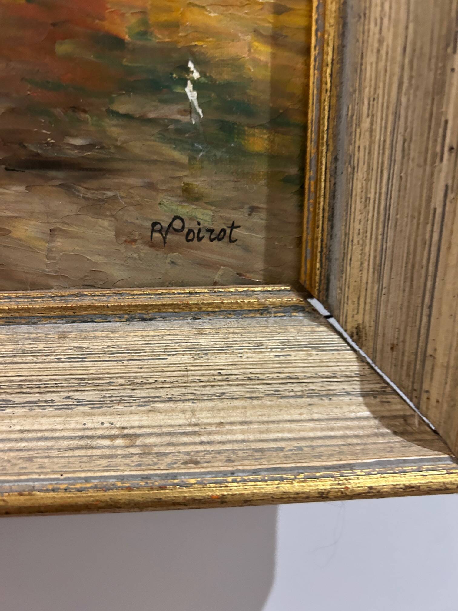 " Bouquet "oil on canvas from the 1950s