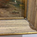 " Bouquet "oil on canvas from the 1950s