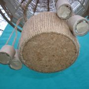 Jute hanging lamp for children's room