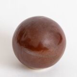 Glazed stoneware owl head, 1950s-60s