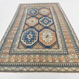 Tapis persan bleu fait main unique 6x11, 188x328Cm