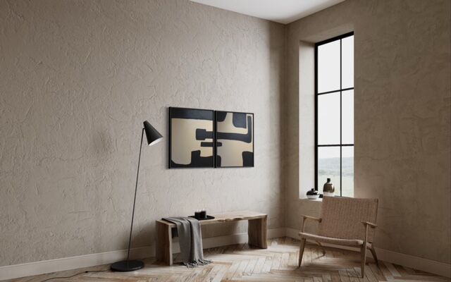 Set of two abstract canvases