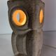 Lampe Albert Tormos en Pierre Sculpture Hibou ou chouette France 1960/70