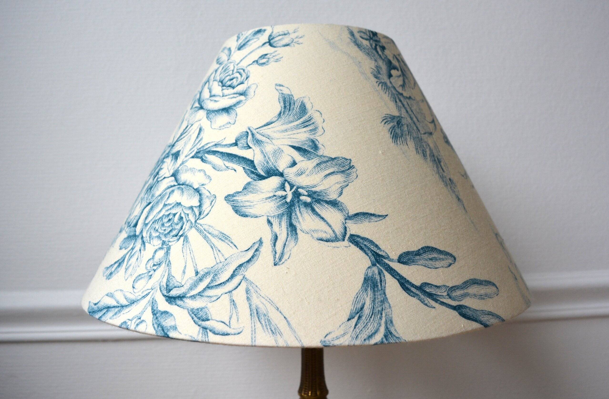 Toile de Jouy floral lampshade