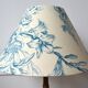 Abat-jour toile de Jouy fleurs