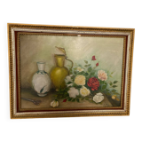 Oil on old canvas