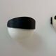 Pair of vintage wall lights, white and black Perspex, Sweden 1970