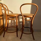 High bar chair in wickerwork