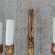 Pair of Louis XVI Style Bronze Wall Lights Forming Knots and Flowers