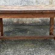 Table basse de ferme, chêne massif, vintage, début XXème s.