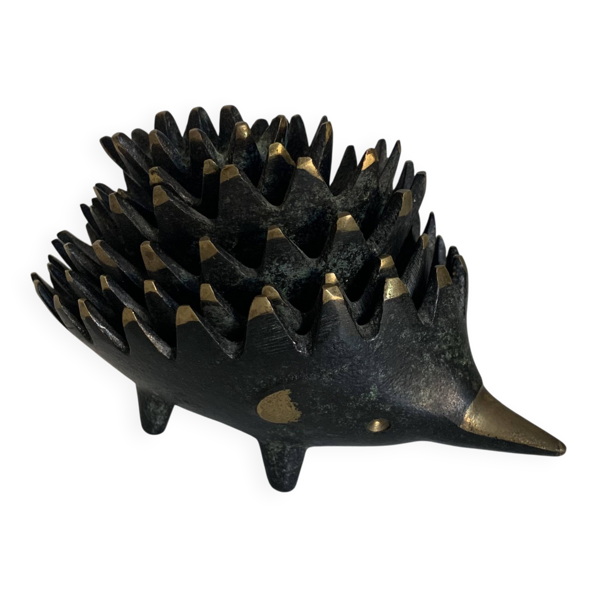 Vintage 1950 hedgehog ashtrays by Walter Bosse for Hertha Baller