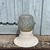 Art Deco ceiling light with a porcelain base.