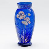 Blue Art Nouveau vases