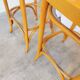 Set of 4 Vintage Bentwood High Pub Chairs with Armrests / Natural Wood Colo