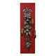 Large three-light wall sconce in silver wood with fruit decoration.