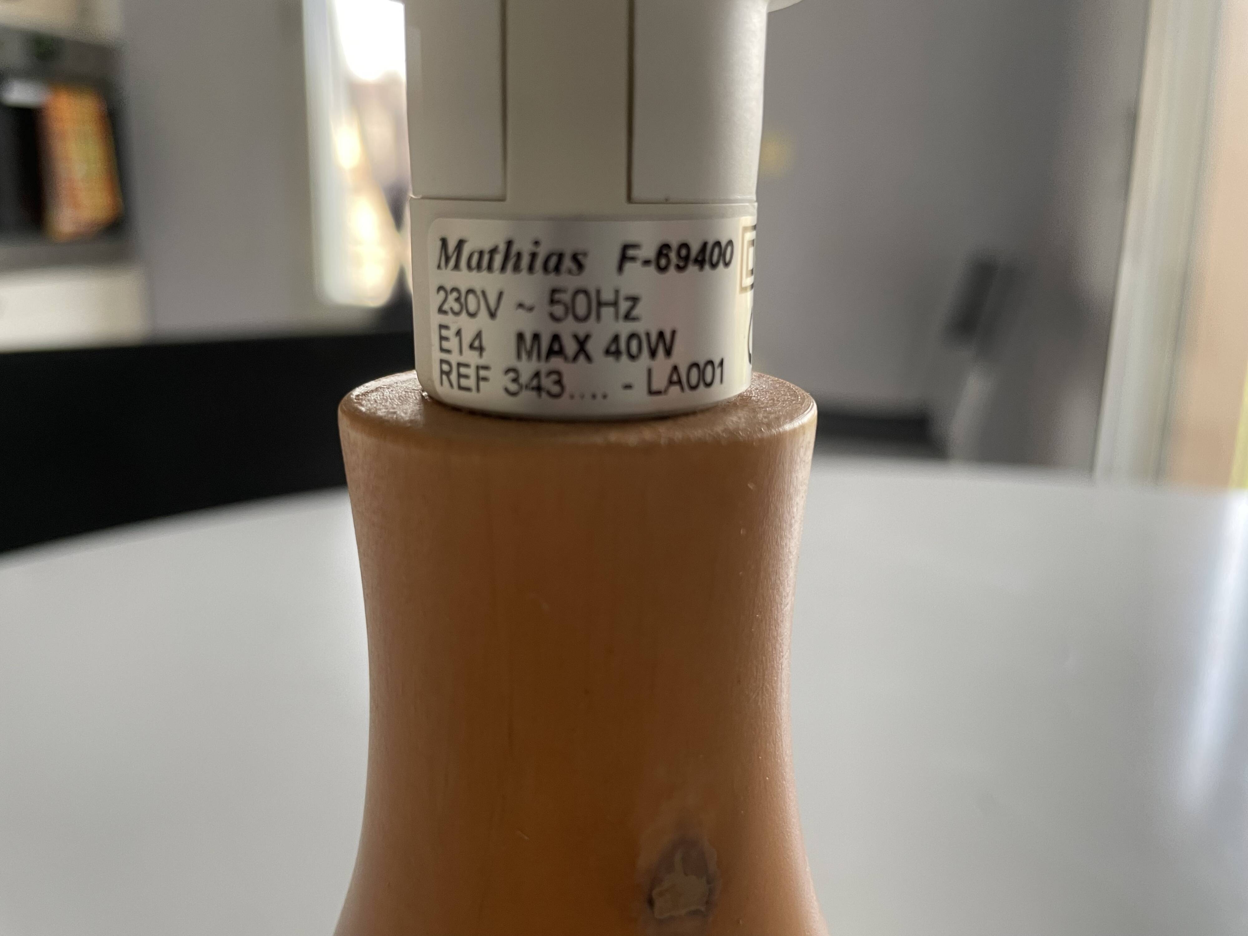 Wooden lamp from the 80s