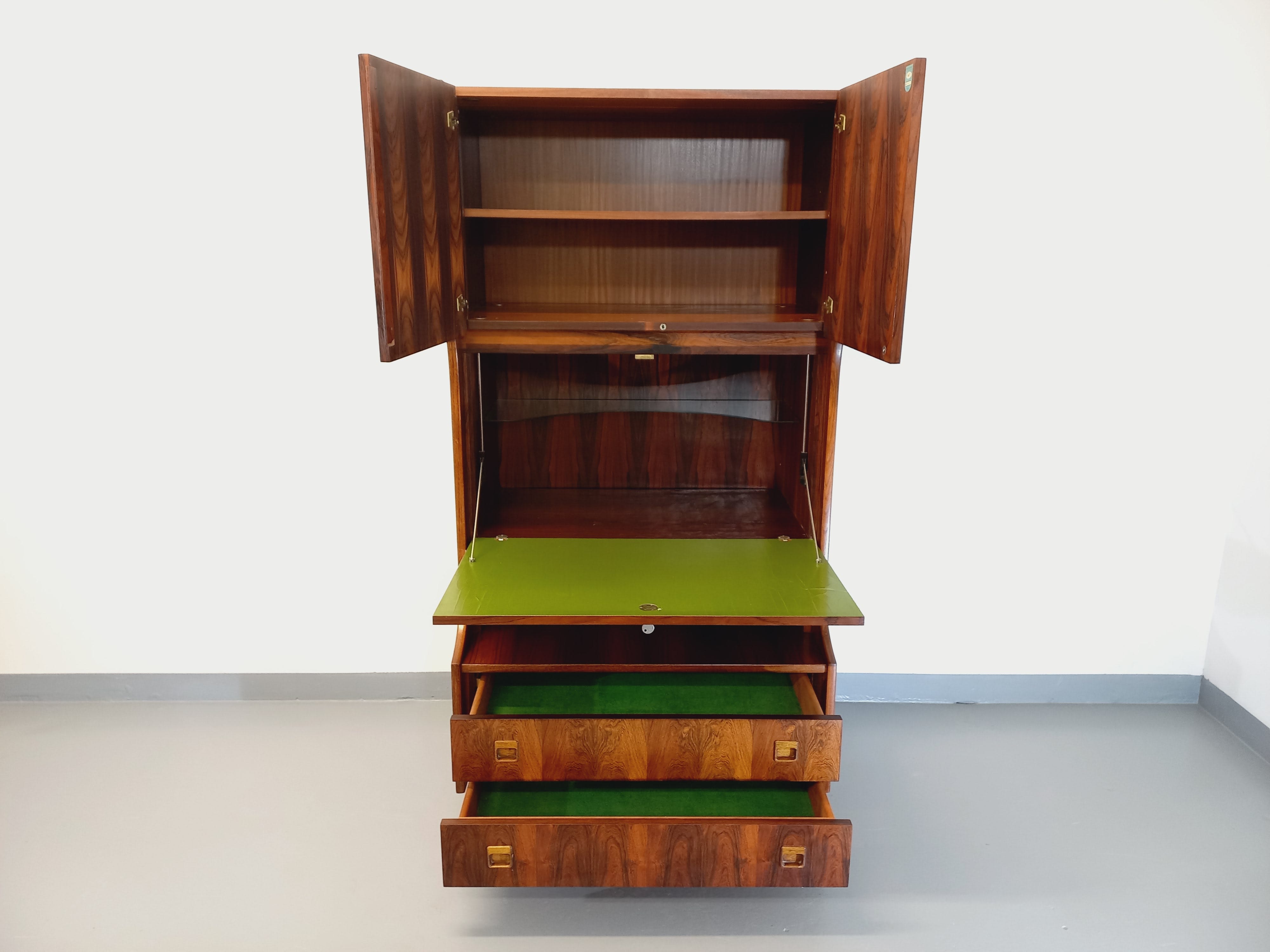 Vintage rosewood top storage cabinet from the 60s