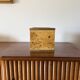 Hollywood regency burl and brass plant pot, Vivai del Sud Italy 1970s