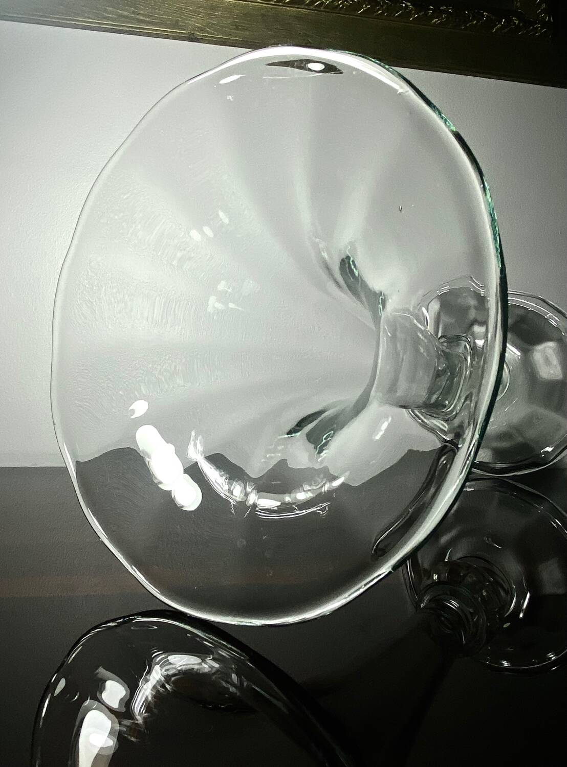 Giant crystal vase legras et cie