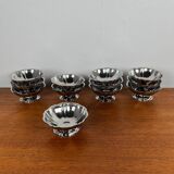 Set of 12 stainless steel ice cream cups