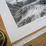 Pasterze and Grossglockner, Austria, printed illustration from 1878.