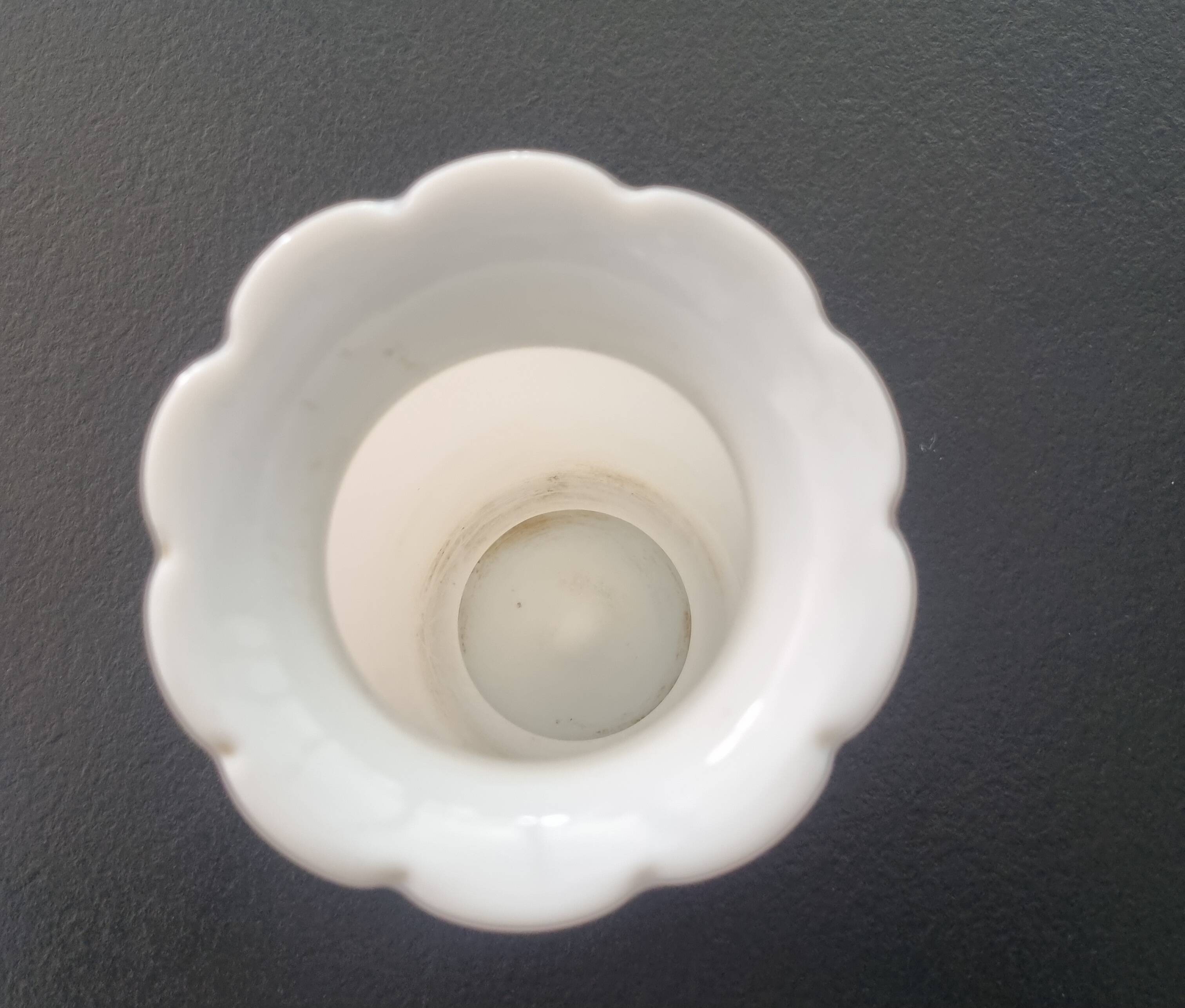 Painted opaline vase, 1900