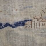 Shabby chic vintage turkish village pictorial rug 3'7'' x 5'4''