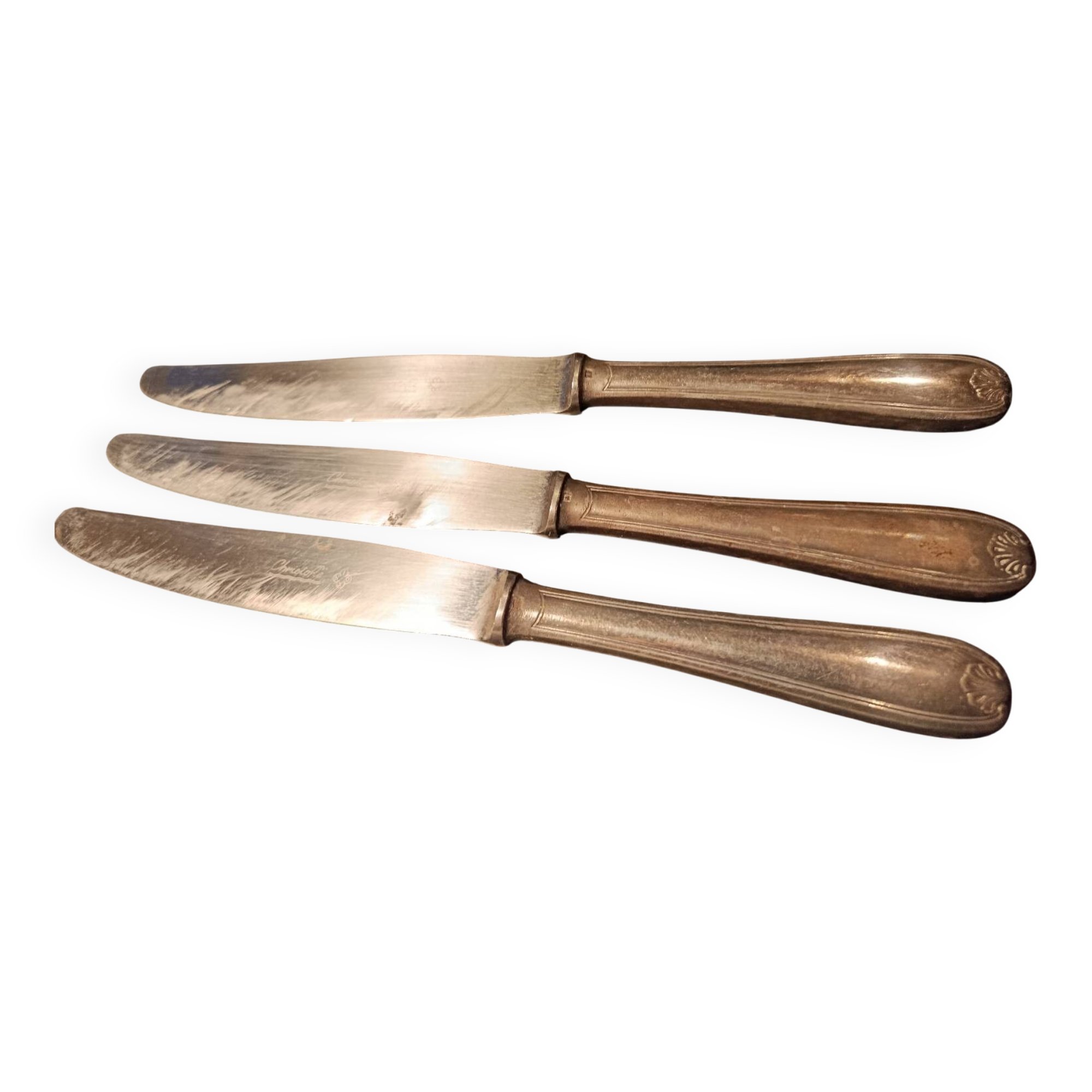 3 Christofle table knives